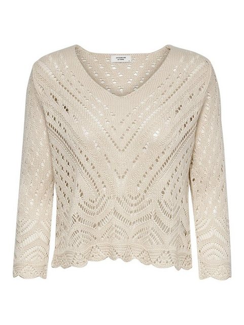 JACQUELINE de YONG Strickpullover Cropped 3/4 Arm Strick Pullover Spitzen S günstig online kaufen