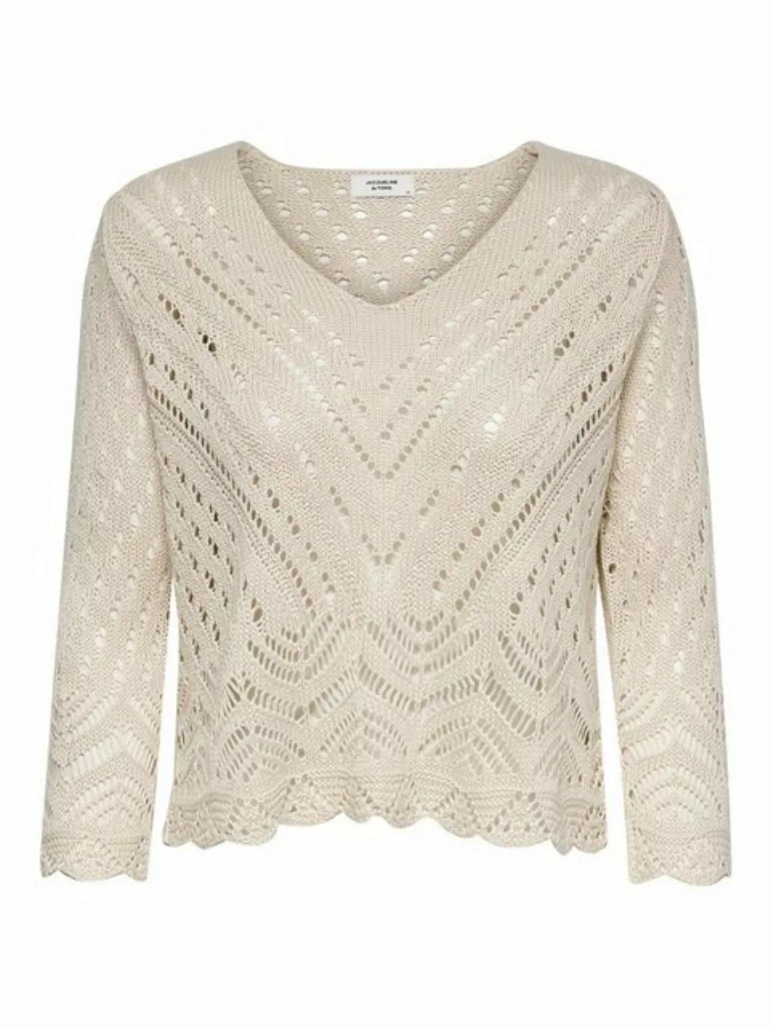 JACQUELINE de YONG Strickpullover Cropped 3/4 Arm Strick Pullover Spitzen S günstig online kaufen