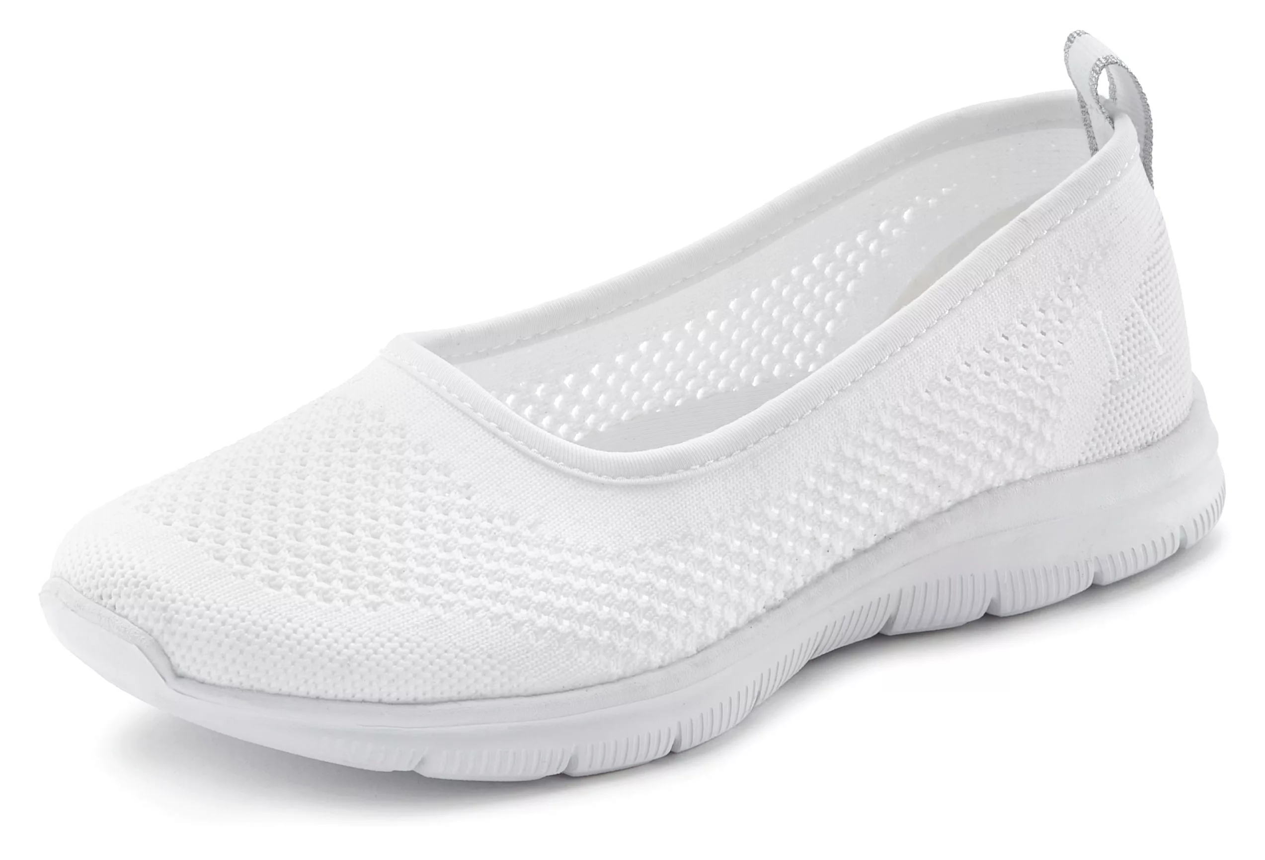 LASCANA Sneaker Ballerinas, ultraleichter Slipper, Slip-On-Sneaker, Freizei günstig online kaufen