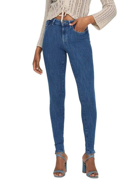 Only Damen Jeans ONLPOWER MID PUSH UP SK JEA REA3223 - Skinny Fit - Blau - günstig online kaufen