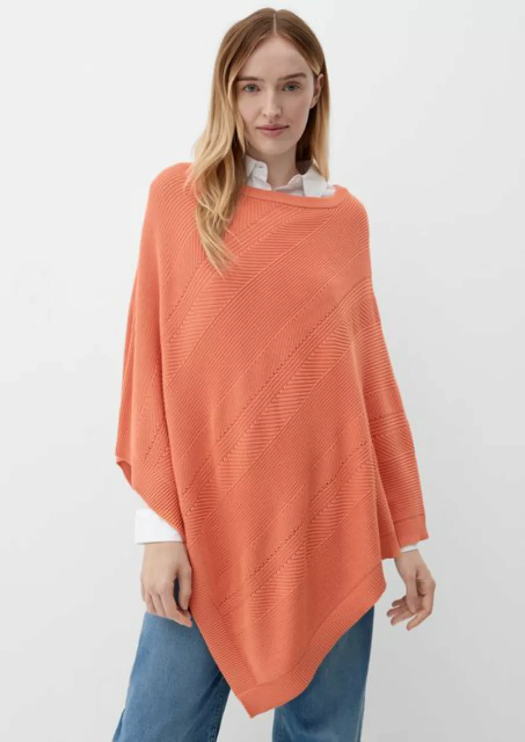 s.Oliver Poncho Strickponcho aus Viskosemix günstig online kaufen