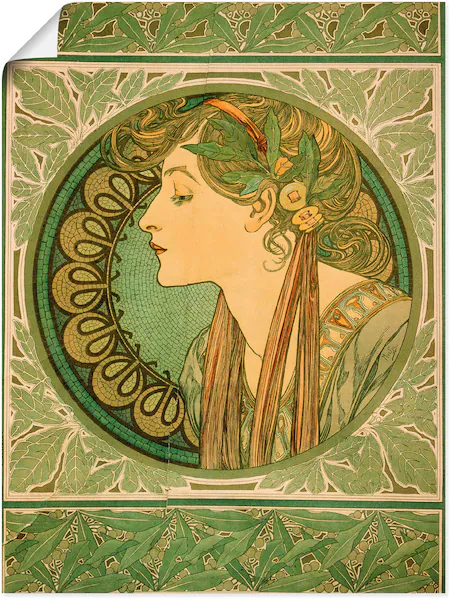 Artland Wandbild "Lorbeer. 1921", Frau, (1 St.), als Alubild, Outdoorbild, günstig online kaufen