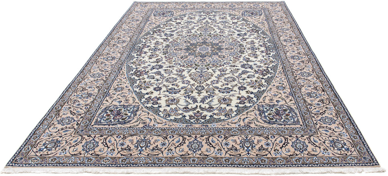 morgenland Wollteppich »Nain 6la Medaillon Beige 300 x 200 cm«, rechteckig, günstig online kaufen