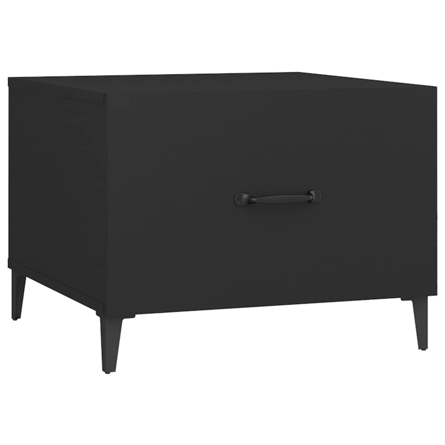 vidaXL Couchtisch mit Metallbeinen Schwarz 50x50x40 cm günstig online kaufen