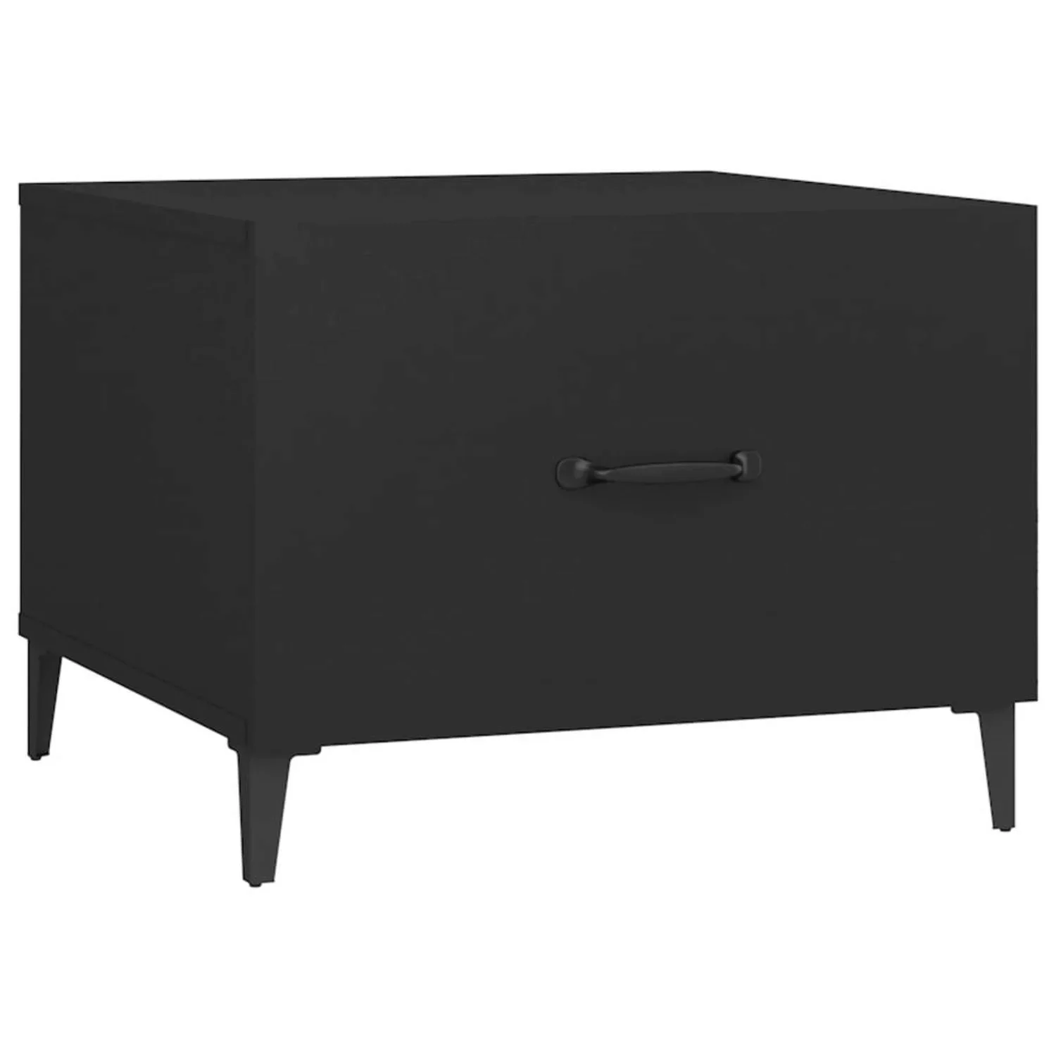 vidaXL Couchtisch mit Metallbeinen Schwarz 50x50x40 cm günstig online kaufen