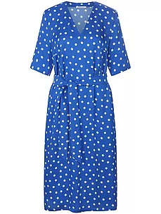 Kleid V-Ausschnitt Peter Hahn blau günstig online kaufen