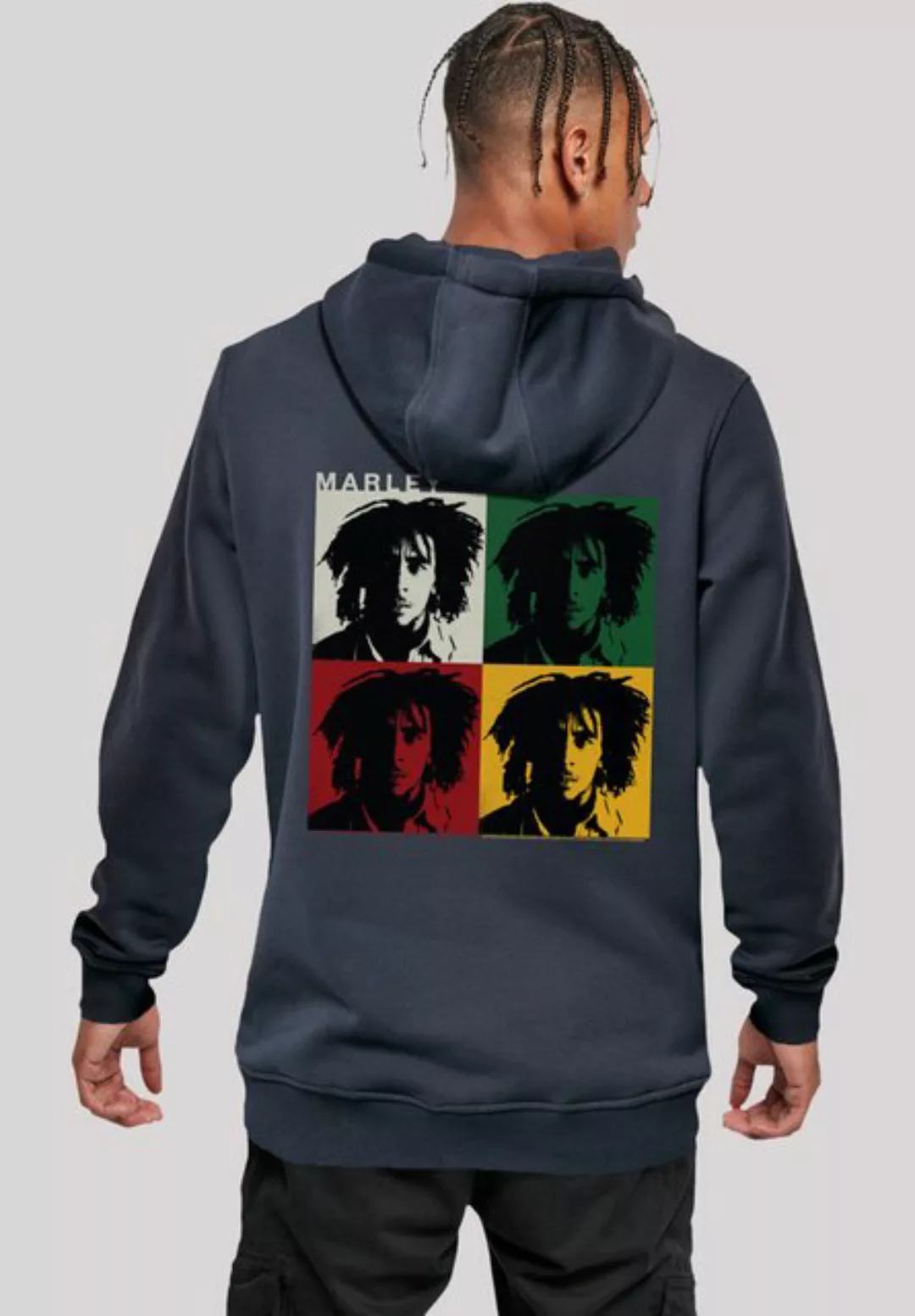 F4NT4STIC Kapuzenpullover Bob Marley Colour Blocks Two Sleeves Reggae Music günstig online kaufen