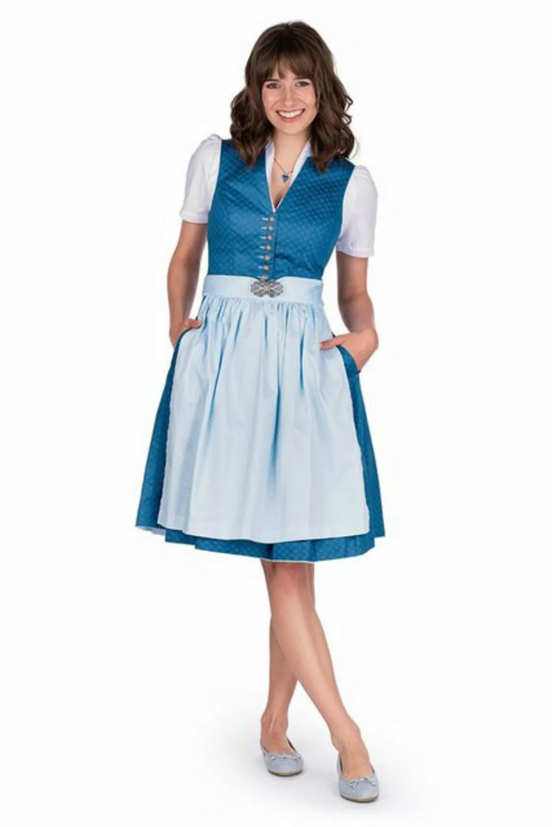 Alpenwahnsinn Dirndl Retro Dirndl 2tlg. - MIALENA - minze/tanne, tinte/eisb günstig online kaufen