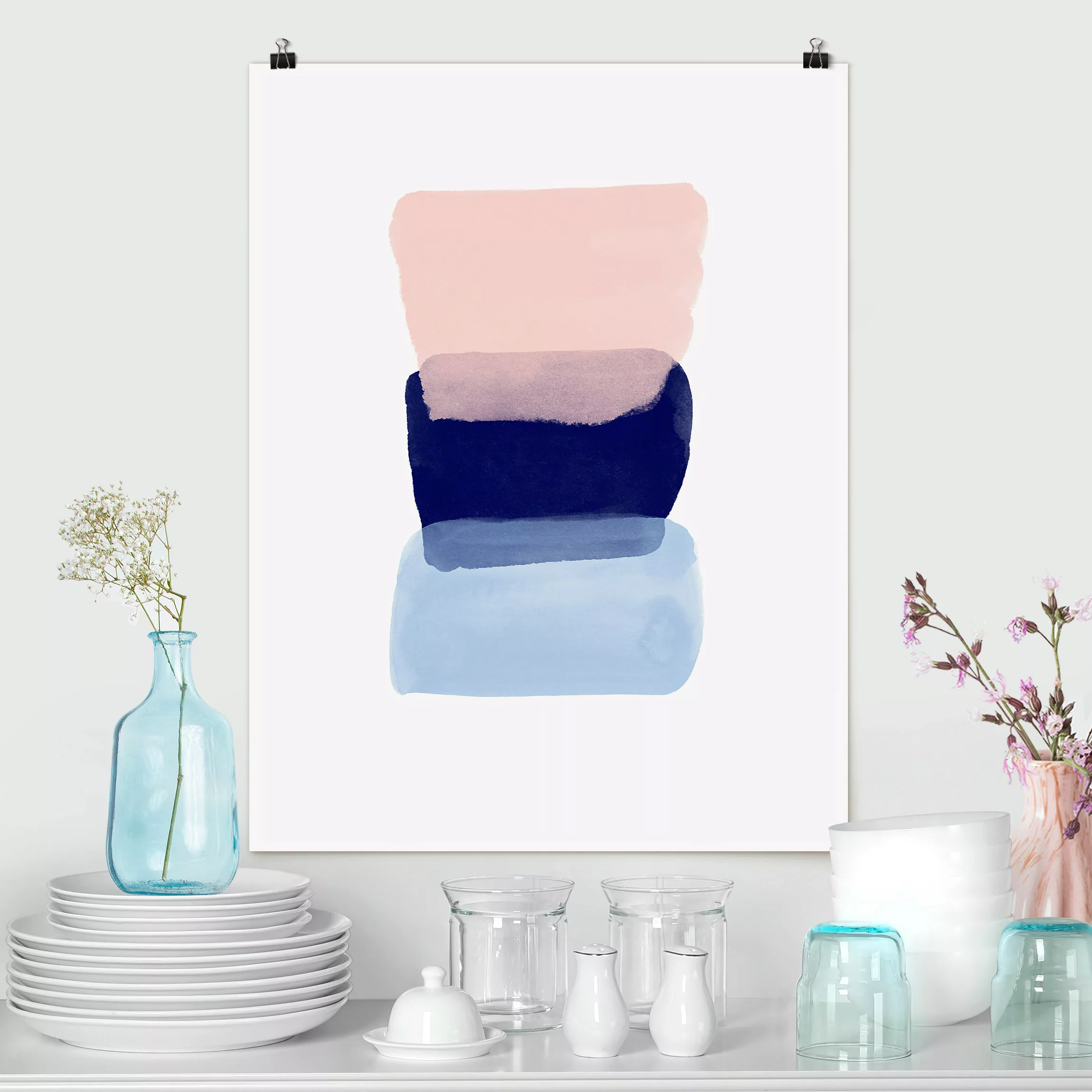 Poster Drei Farbflächen günstig online kaufen