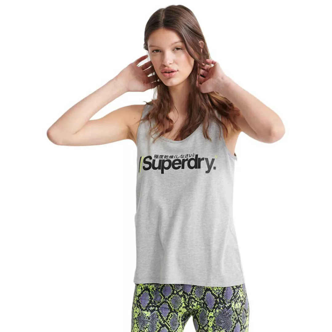 Superdry Swiss Logo Sport Classic Ärmelloses T-shirt L Grey Marl günstig online kaufen