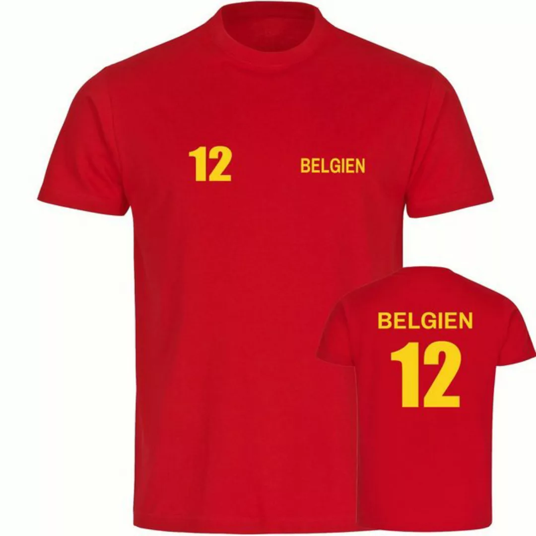 multifanshop T-Shirt Herren Belgien - Trikot 12 - Männer günstig online kaufen