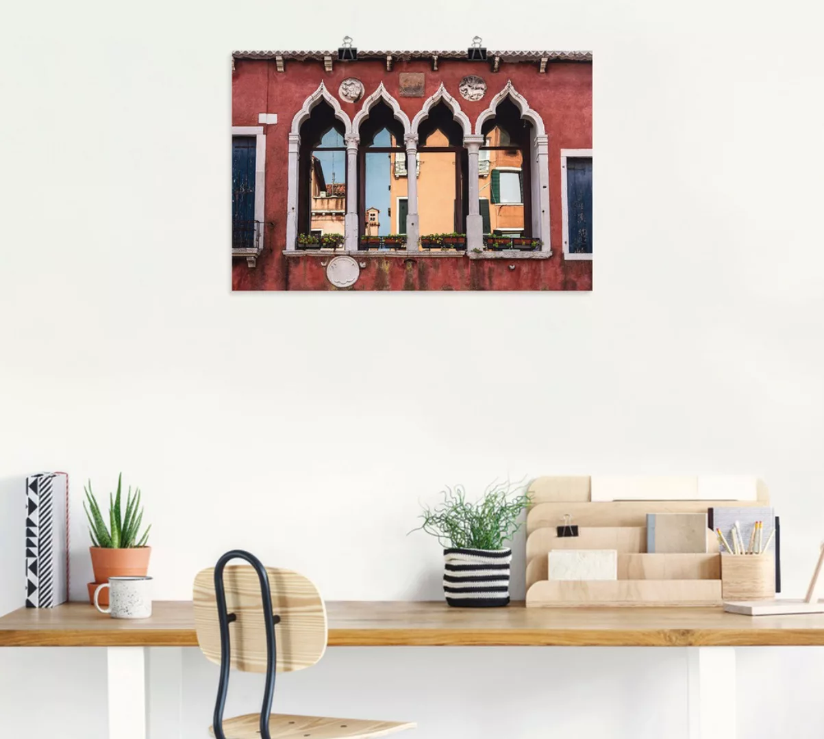 Artland Wandbild "Historische Gebäude Altstadt von Venedig", Fenster & Türe günstig online kaufen