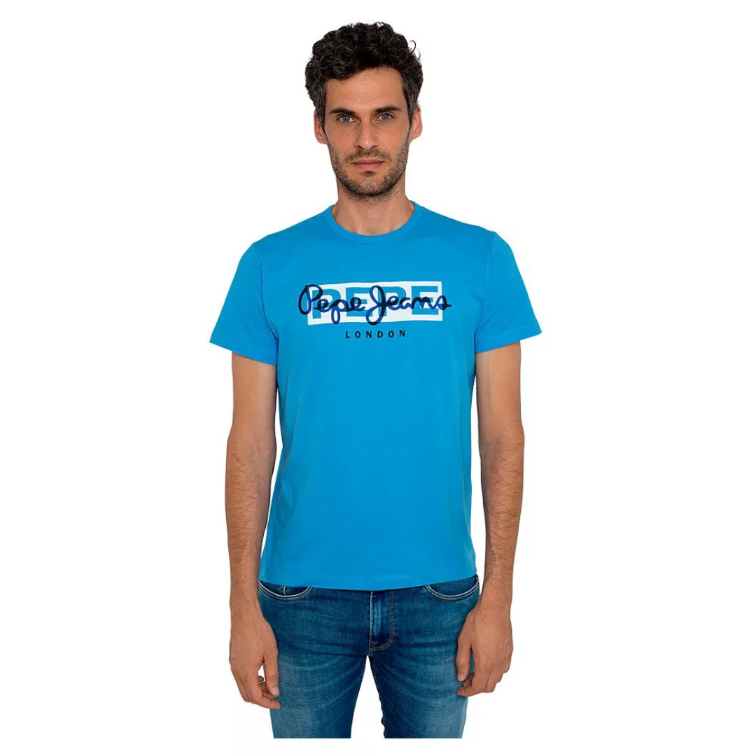 Pepe Jeans Godric Kurzärmeliges T-shirt S Bright Blue günstig online kaufen