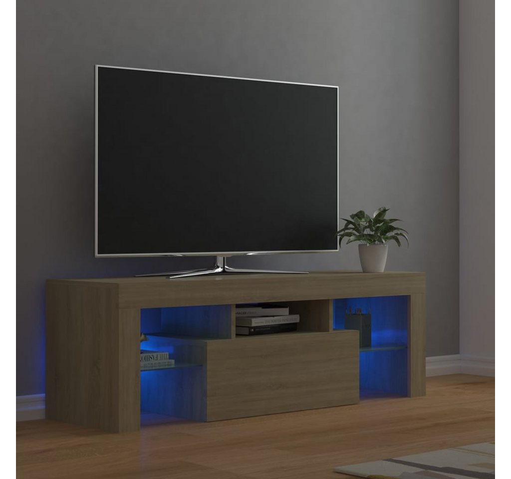 vidaXL TV-Schrank TV-Schrank mit LED Leuchten Sonoma Eiche 120x35x40 cm Low günstig online kaufen