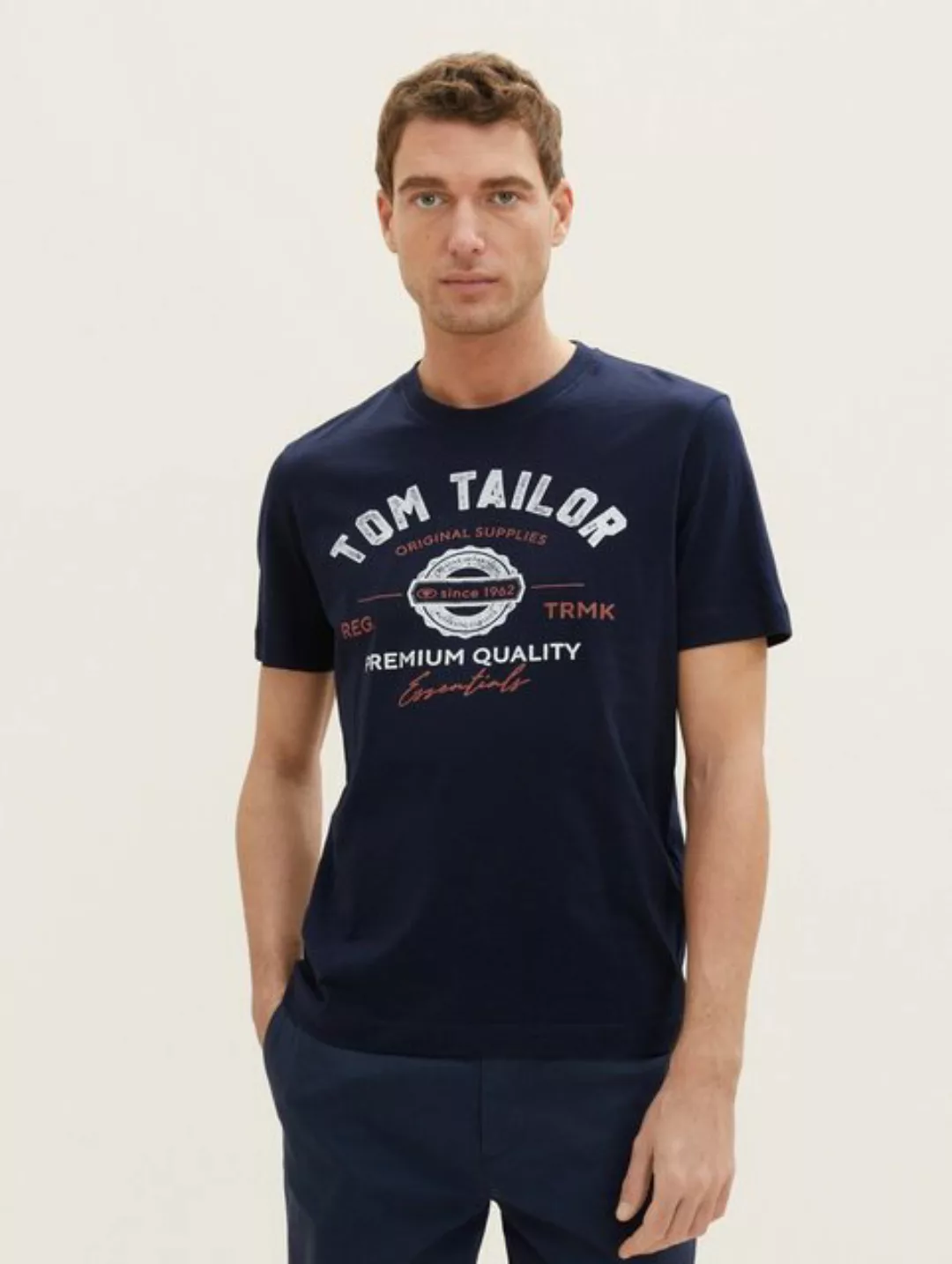 TOM TAILOR T-Shirt mit großem Logofrontprint günstig online kaufen