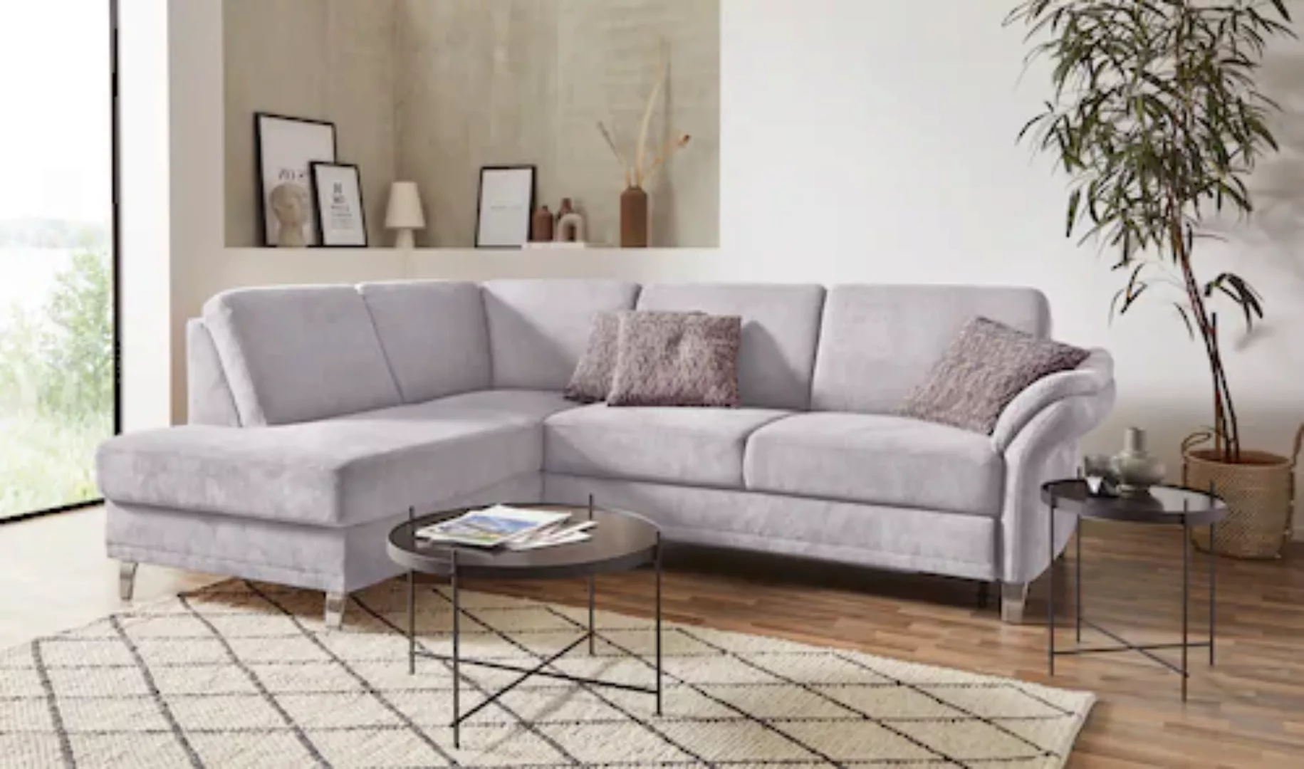 sit&more Ecksofa »Clio L-Form«, wahlweise mit Bettfunktion und Bettkasten, günstig online kaufen