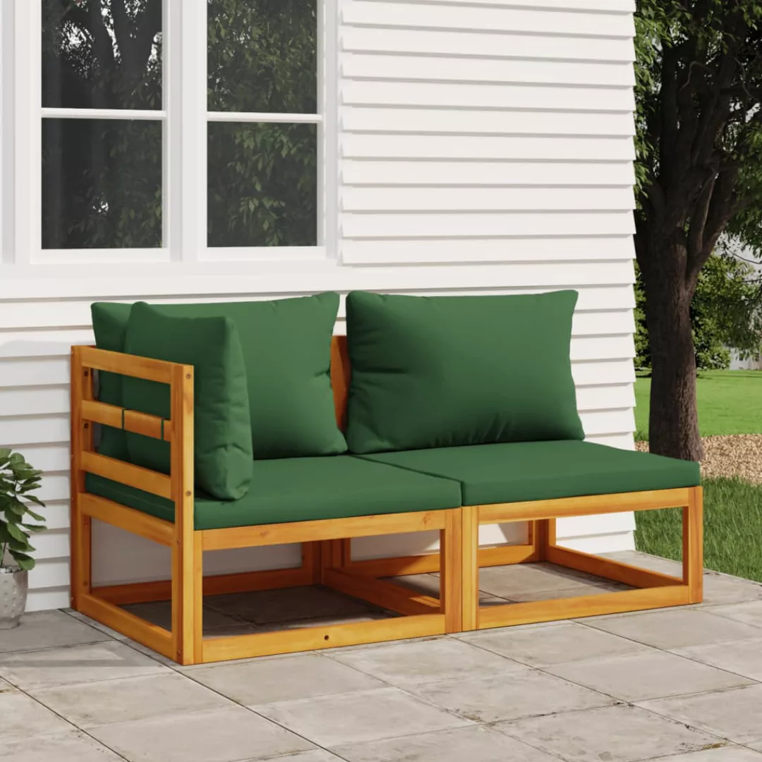 Vidaxl 2-tlg. Garten-sofa-set Mit Kissen Massivholz Akazie günstig online kaufen