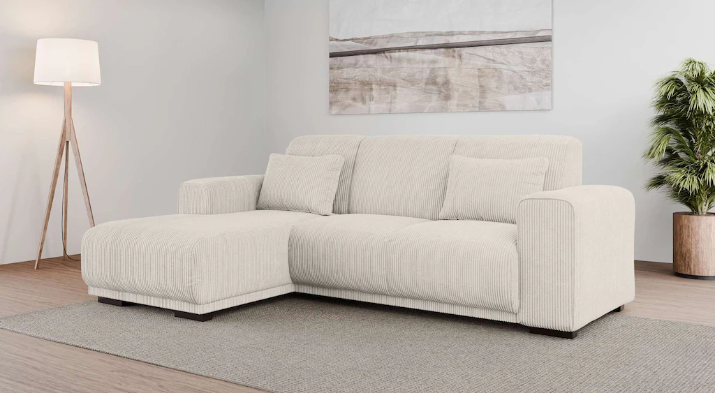 Home affaire Ecksofa "BORNHOLM L-Form mit Recamiere, Maße B/T/H: 234/162/85 günstig online kaufen