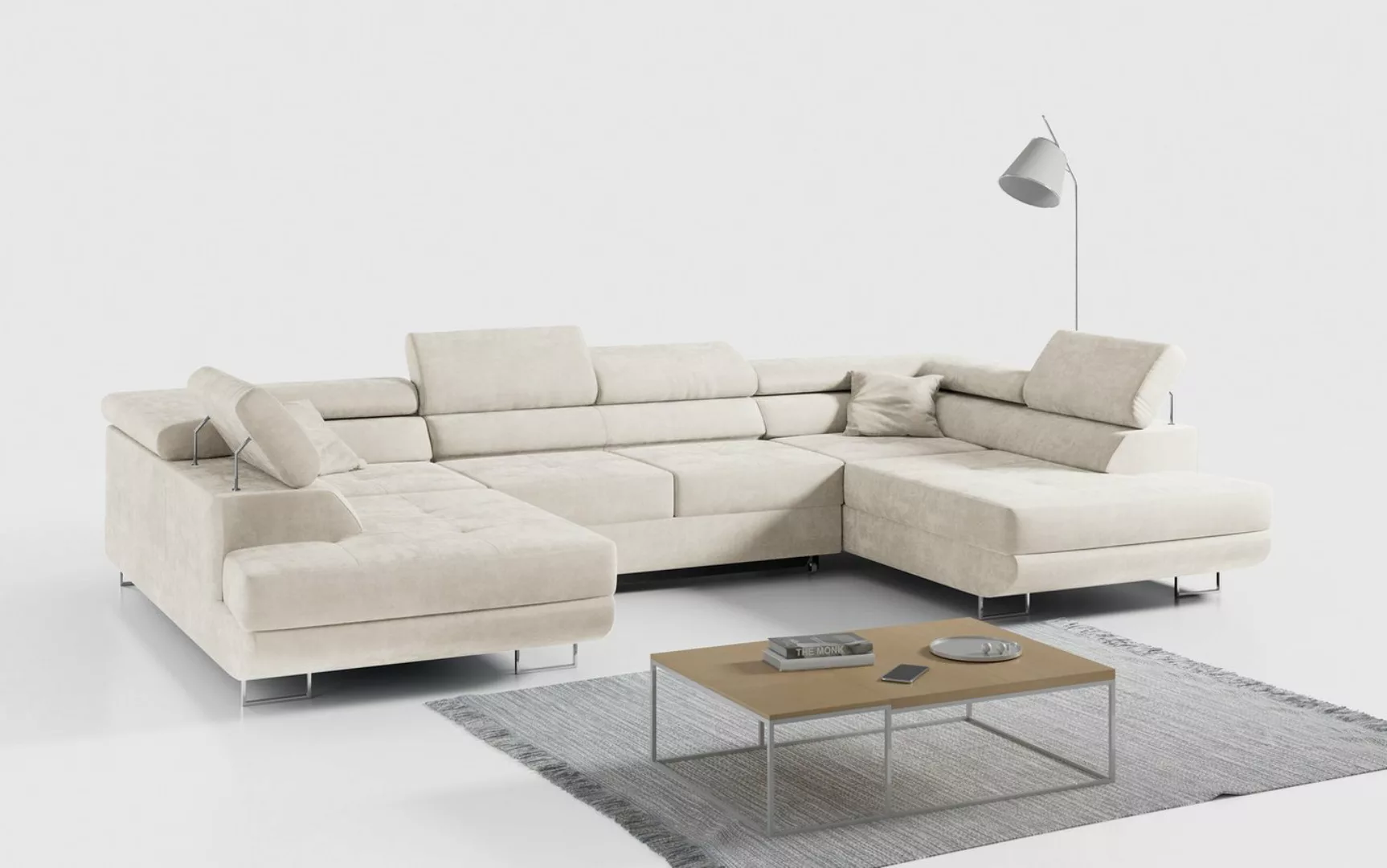 MKS MÖBEL Ecksofa GUSTAW U, Set, Wohnzimmer - Wohnlandschaft, U-Form Couch günstig online kaufen