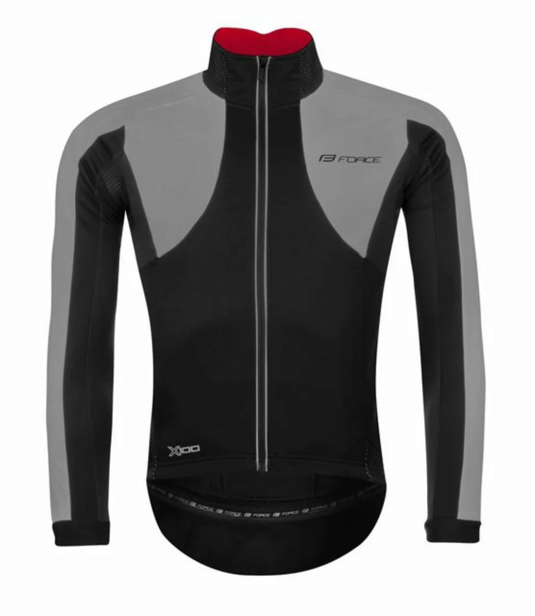 FORCE Fahrradjacke Jacke FORCE X100 winter schwarz-grau 0 °C bis +10 °C günstig online kaufen