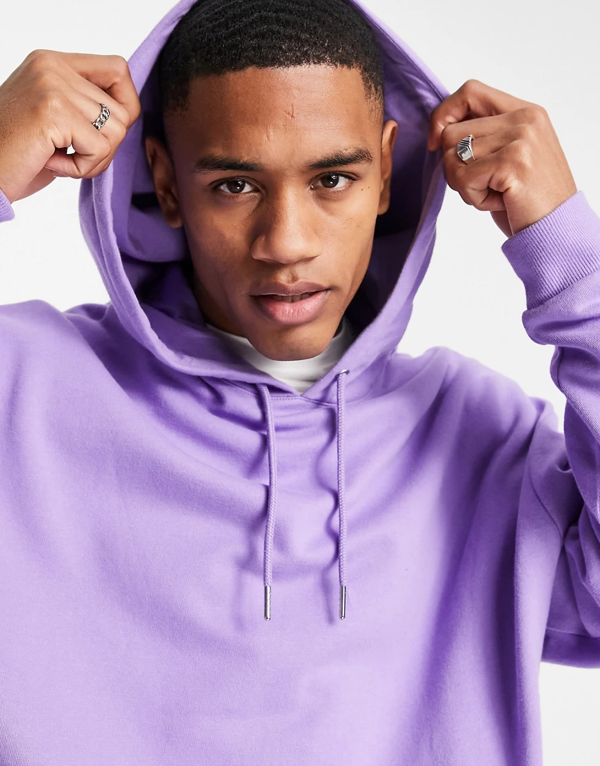 ASOS DESIGN – Oversize-Kapuzenpullover in Violett günstig online kaufen