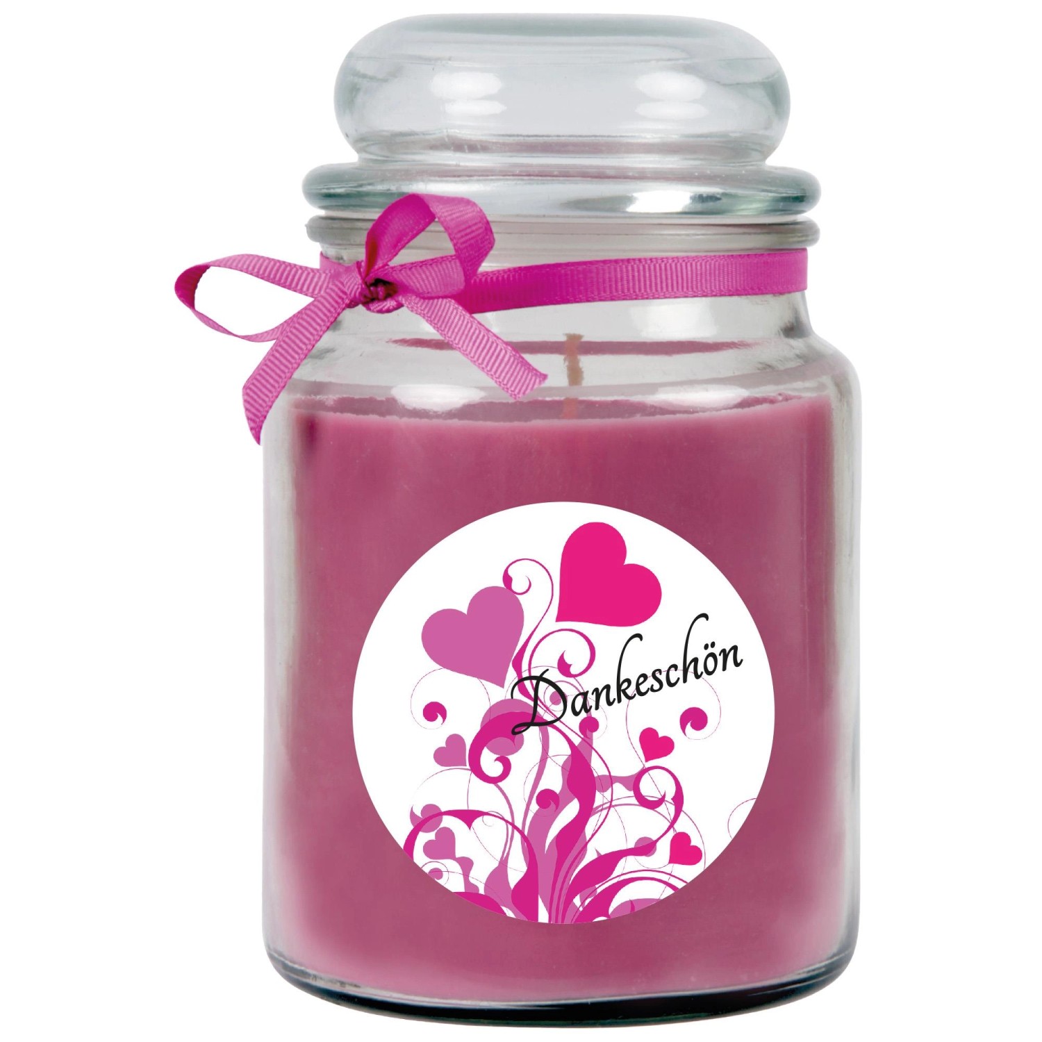 HS Candle Duftkerze & Bonbon Glas Danke Lavendel Lila günstig online kaufen