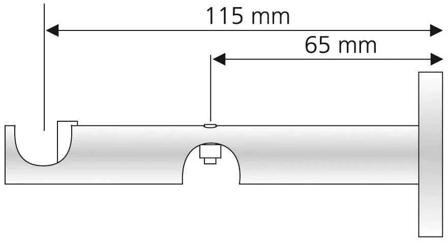 Liedeco Kombiträger, (1 St.), für Gardinenstangen Ø 16 mm günstig online kaufen