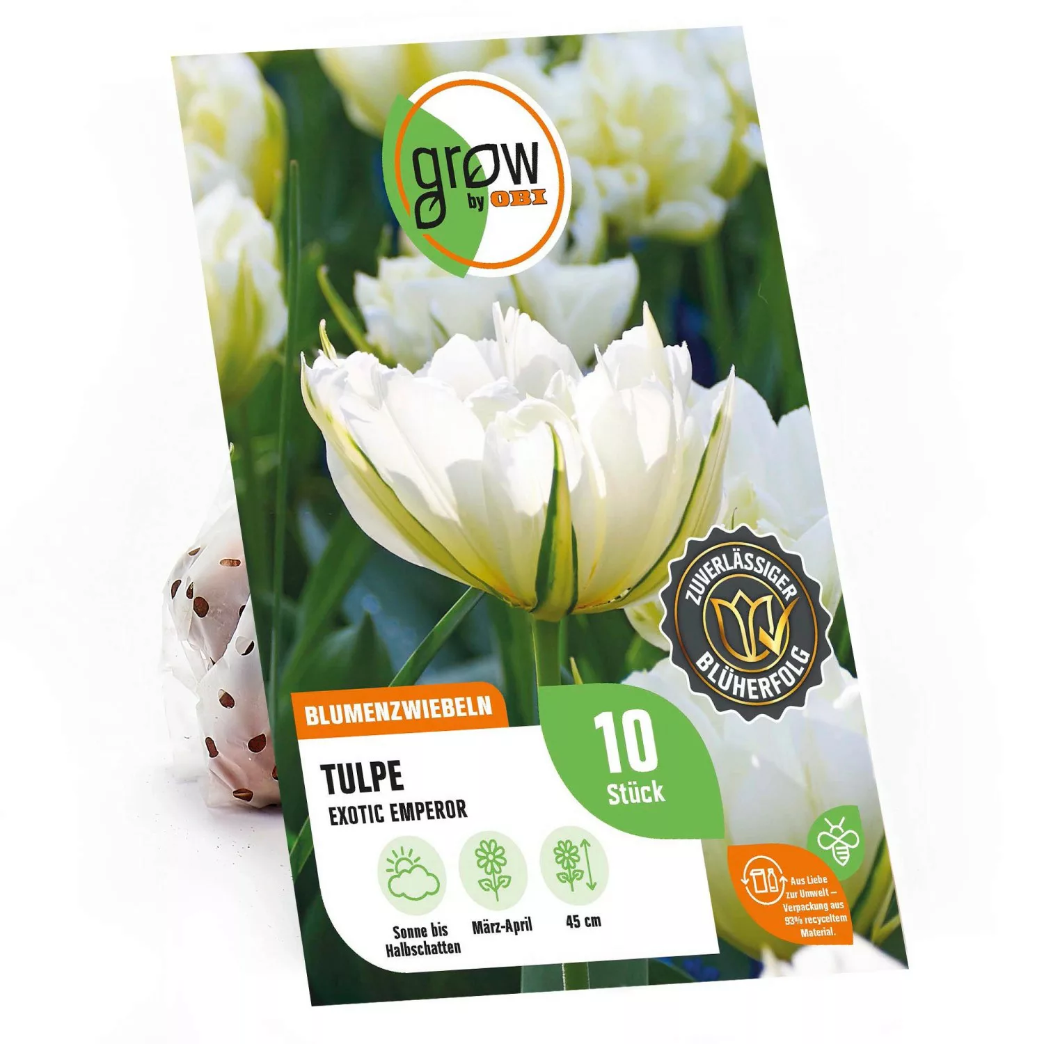 GROW by OBI Tulpe Exotic Emperor Weiß-Grün 45 cm Tulipa günstig online kaufen