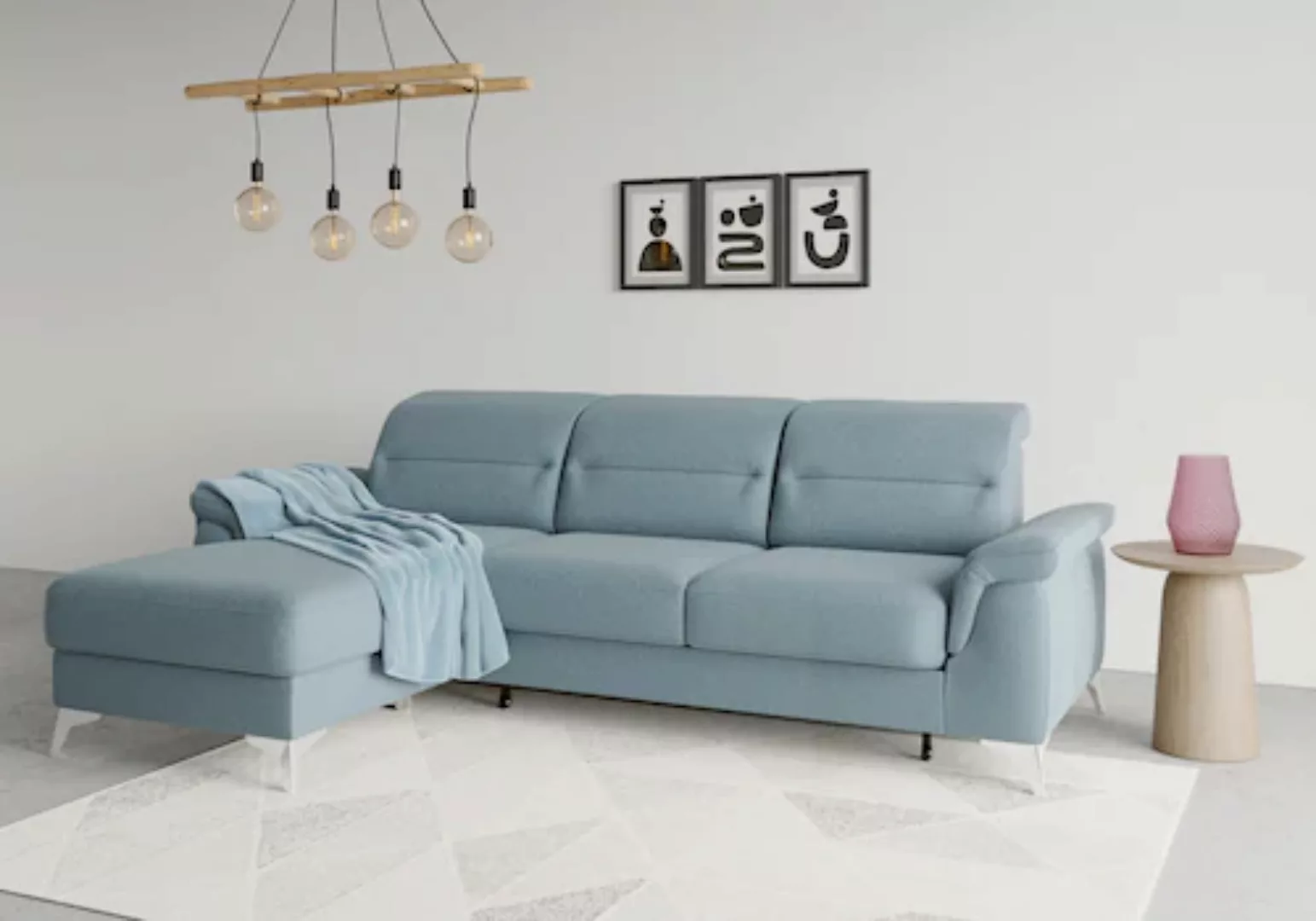 sit&more Ecksofa »Sinatra L-Form«, mit Recamiere, optinal mit Kopfteilverst günstig online kaufen