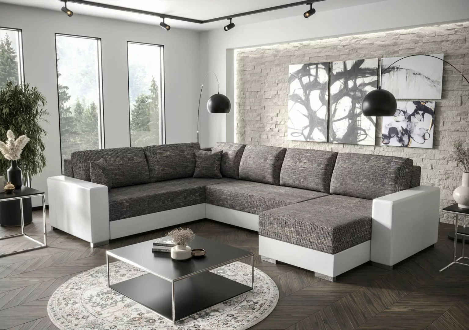 ALTDECOR Wohnlandschaft PRADI3, Couch mit Schlaffunktion, Wohnzimmer - Wohn günstig online kaufen