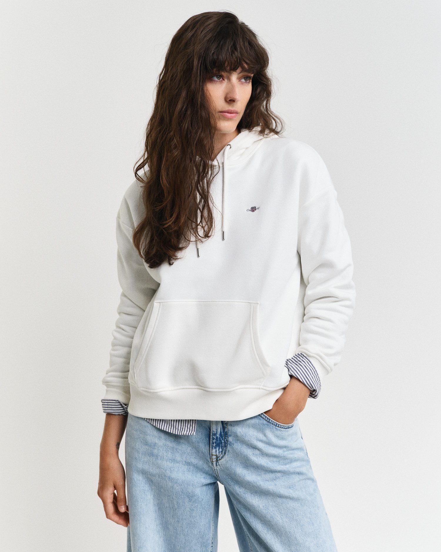 Gant Hoodie SHIELD HOODIE Grafische GANT-Stickerei günstig online kaufen