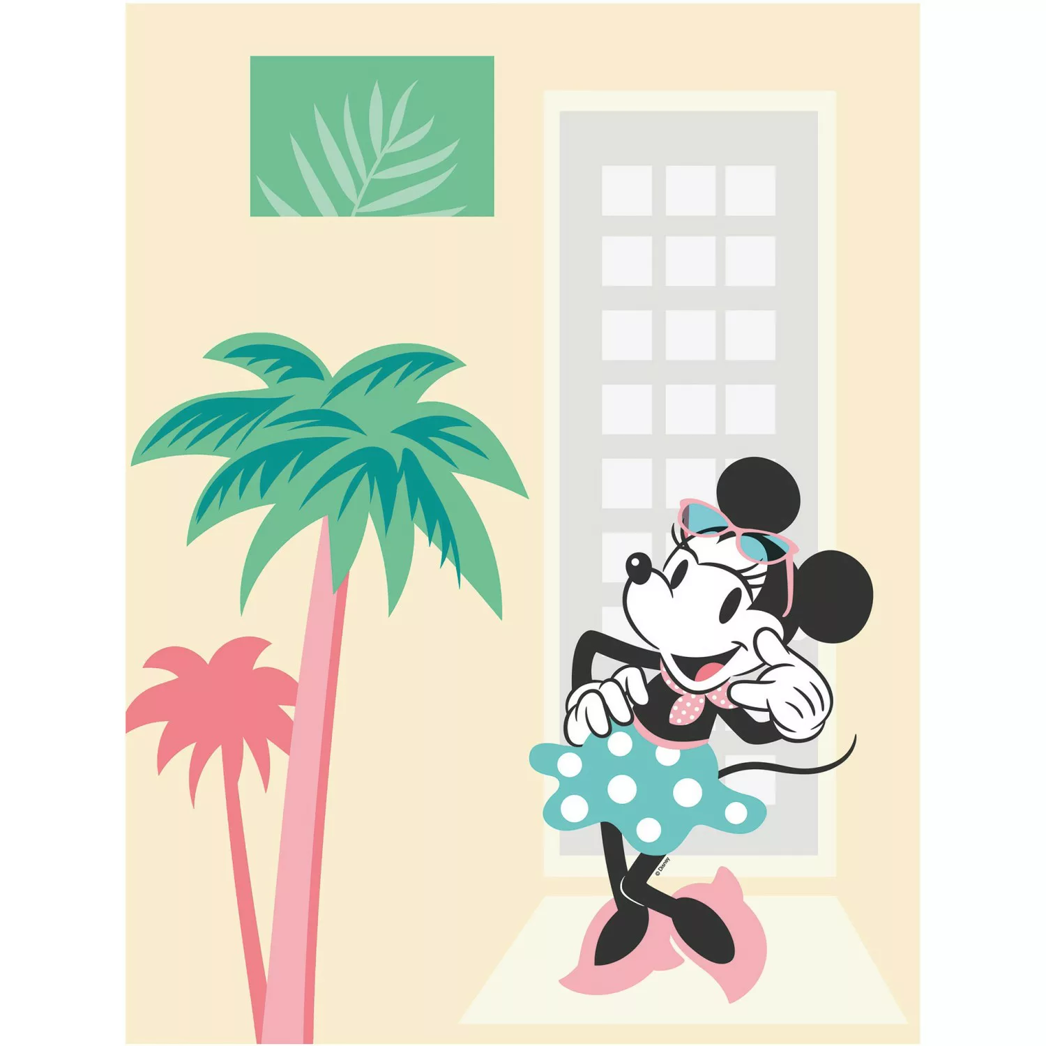 Komar Wandbild Minnie Mouse Palms 40 x 50 cm günstig online kaufen