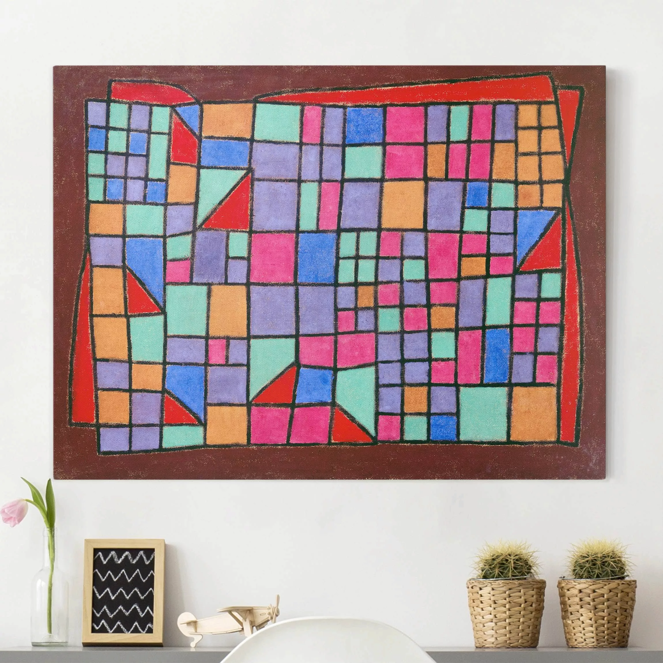 Leinwandbild Kunstdruck - Querformat Paul Klee - Glas-Fassade günstig online kaufen