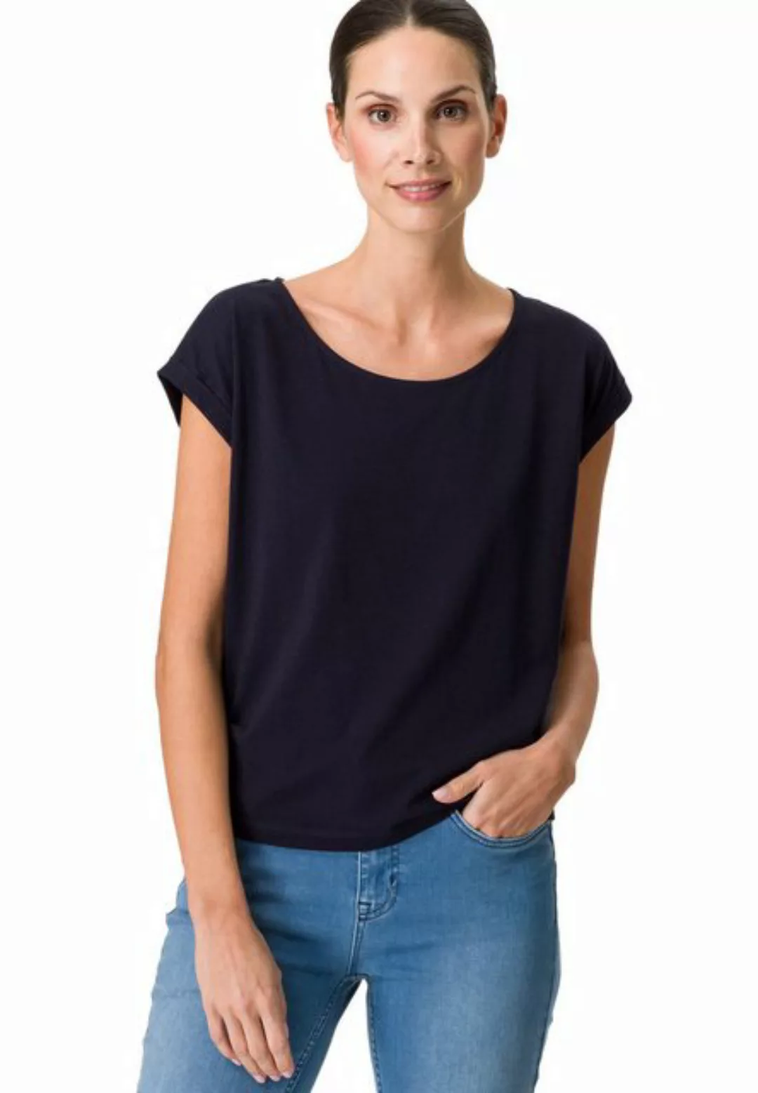 Zero T-Shirt mit U-Bootausschnitt (1-tlg) Plain/ohne Details günstig online kaufen