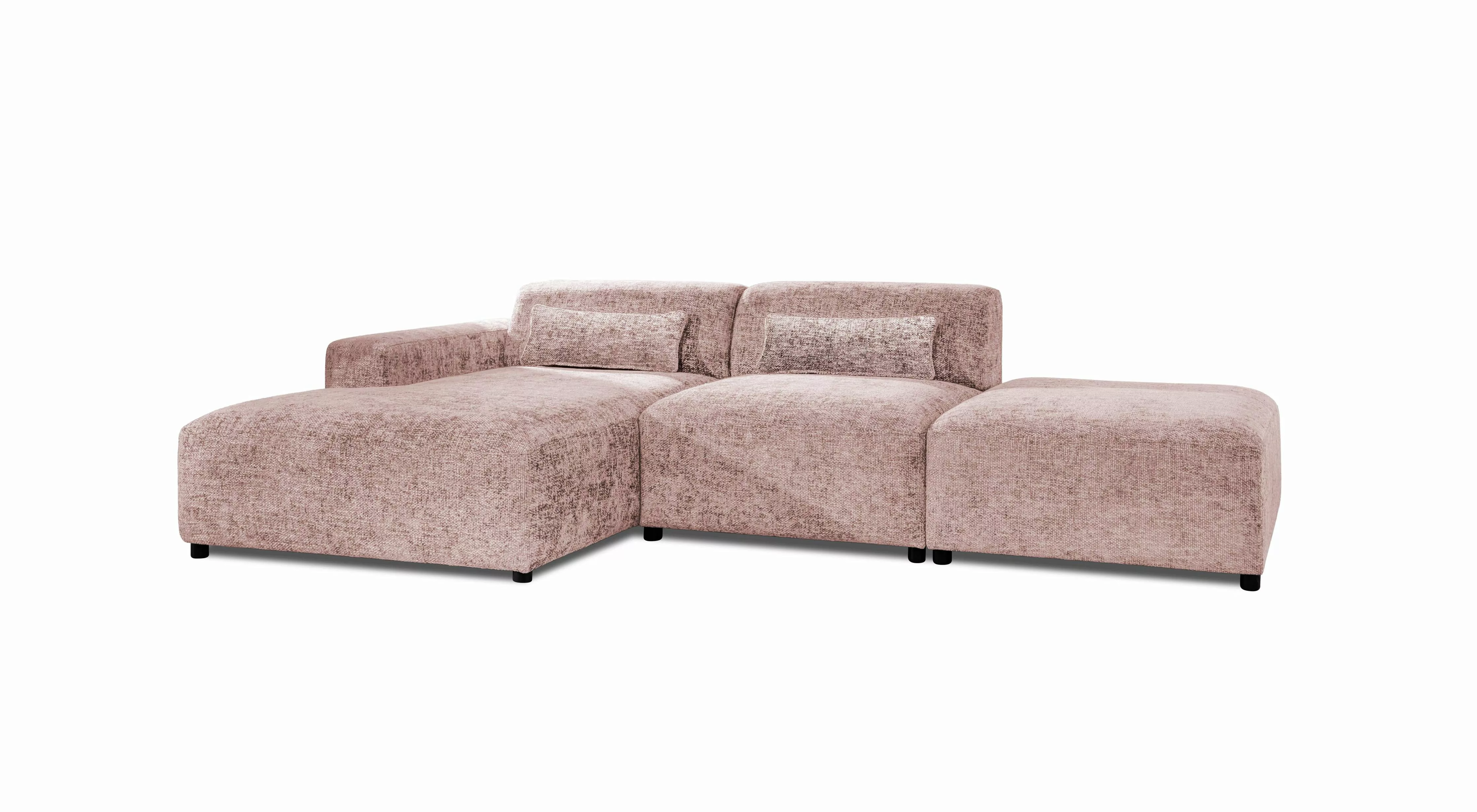 NADUVI Collection | Ecksofa Rizza Chenille links mit Ottomane günstig online kaufen