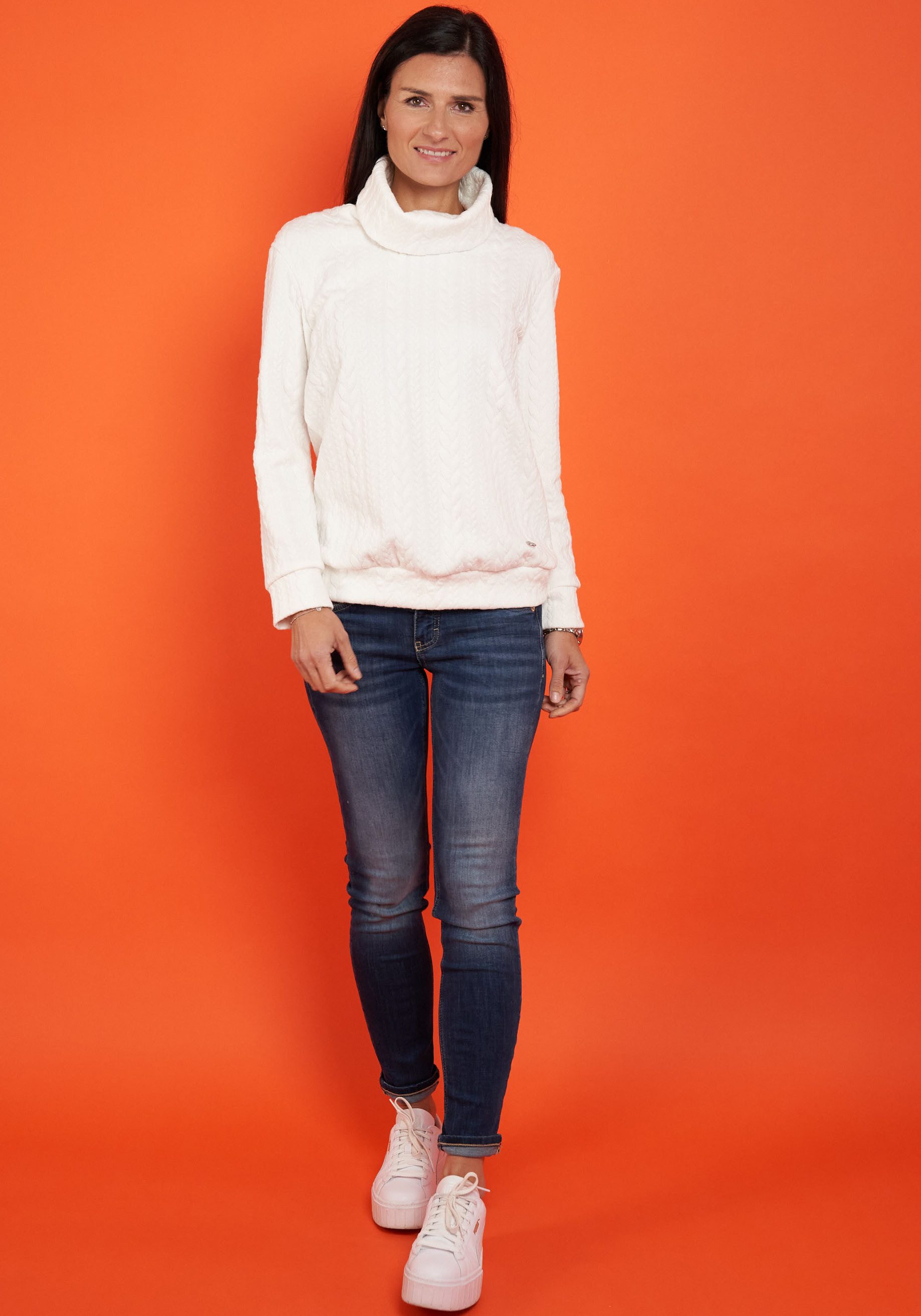 Seidel Moden Rollkragenpullover mit Logo Patch, günstig online kaufen