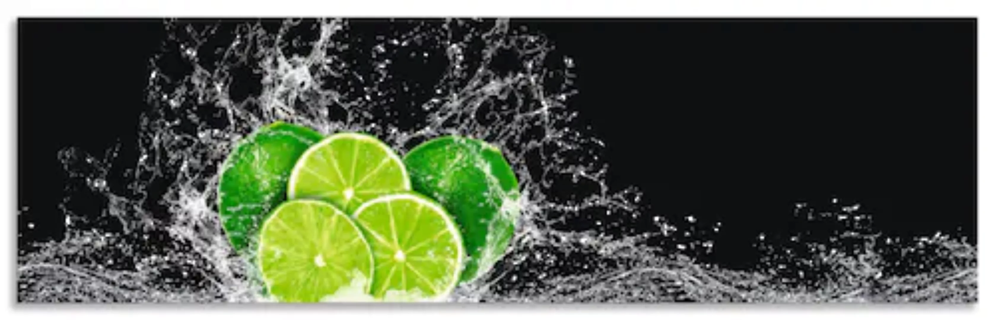 Artland Küchenrückwand »Limone mit Spritzwasser«, (1 tlg.), Alu Spritzschut günstig online kaufen