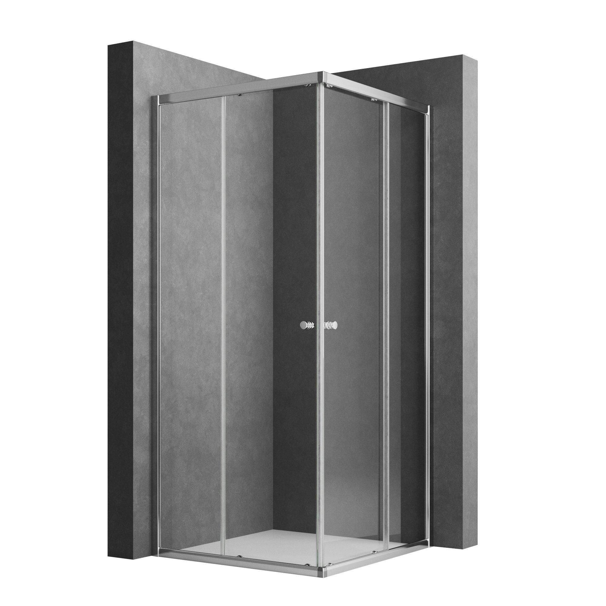 Boromal Eckdusche Duschkabine 80x80 Schiebetür Eckeinstieg, günstig online kaufen