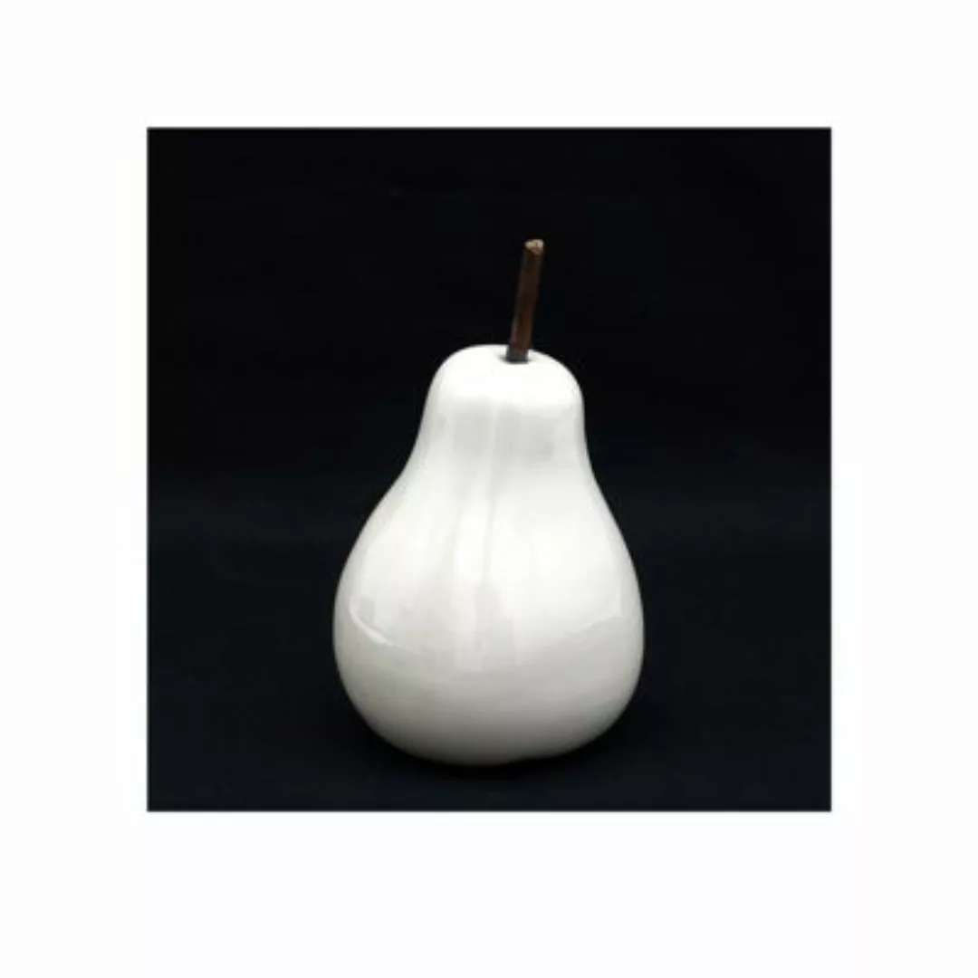 HTI-Living Deko-Birne, perlmutt Porzellan weiß günstig online kaufen