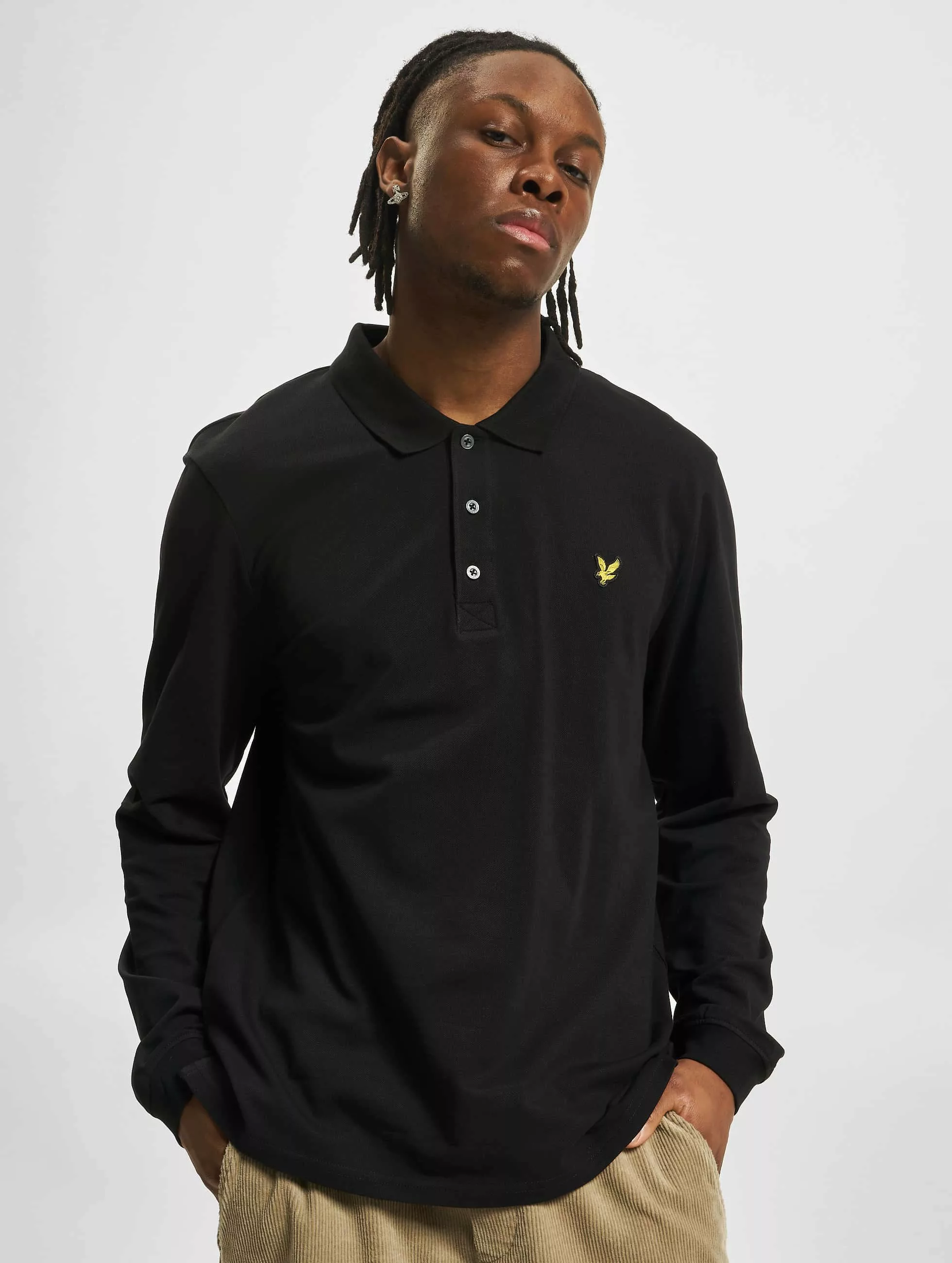 Lyle and Scott Longsleeve Polo Grau - Größe XXL günstig online kaufen