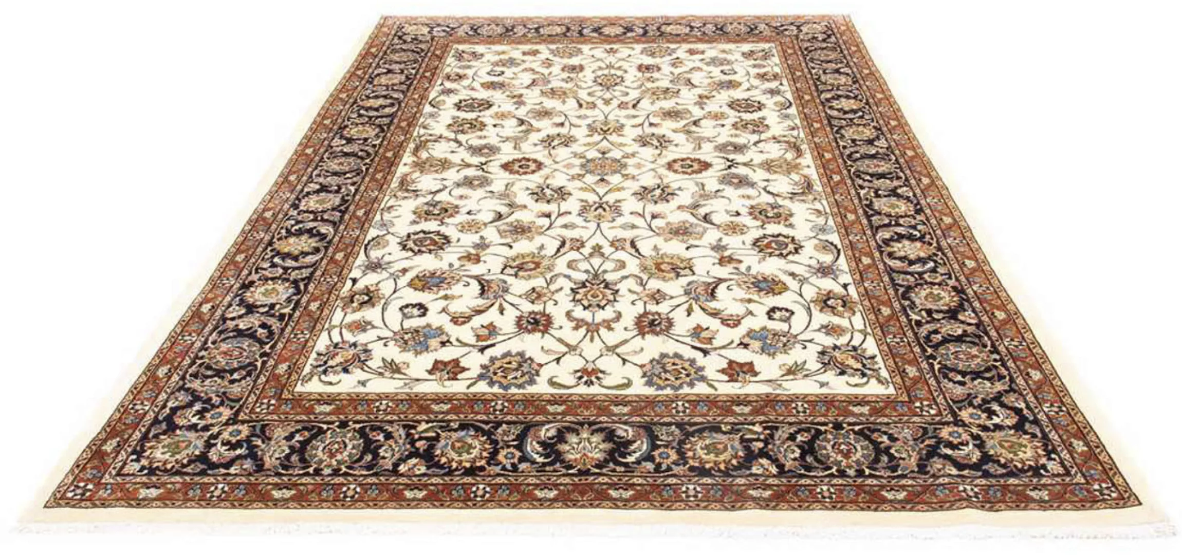 morgenland Wollteppich »Kaschmar Blumenmuster Beige 273 x 215 cm«, rechteck günstig online kaufen