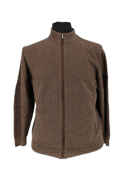 Mode Monte Carlo Strickjacke Strickjacke Zip Camel mit navy günstig online kaufen