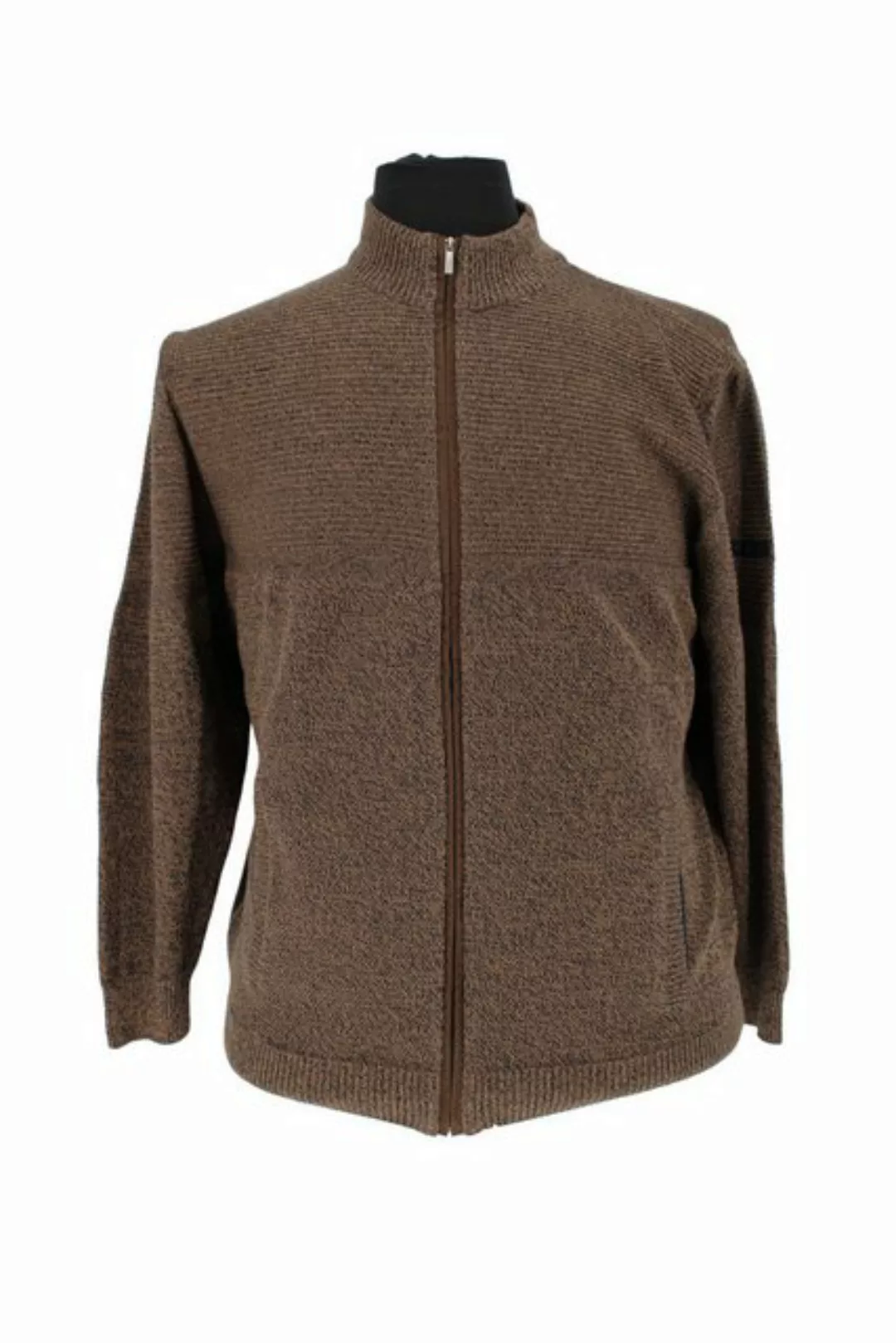 Mode Monte Carlo Strickjacke Strickjacke Zip Camel mit navy günstig online kaufen