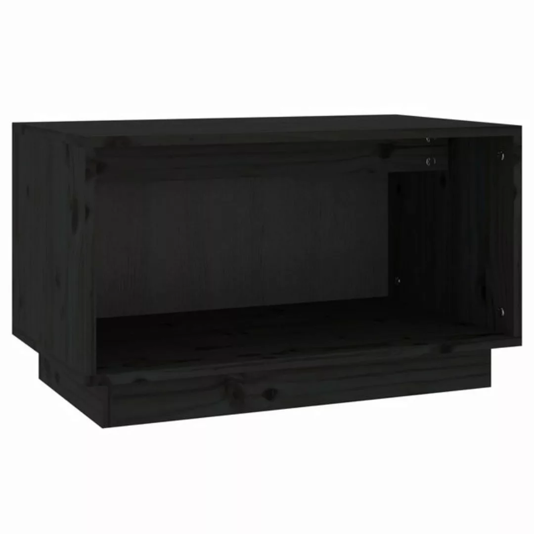 vidaXL TV-Schrank TV-Schrank Schwarz 60x35x35 cm Massivholz Kiefer Lowboard günstig online kaufen