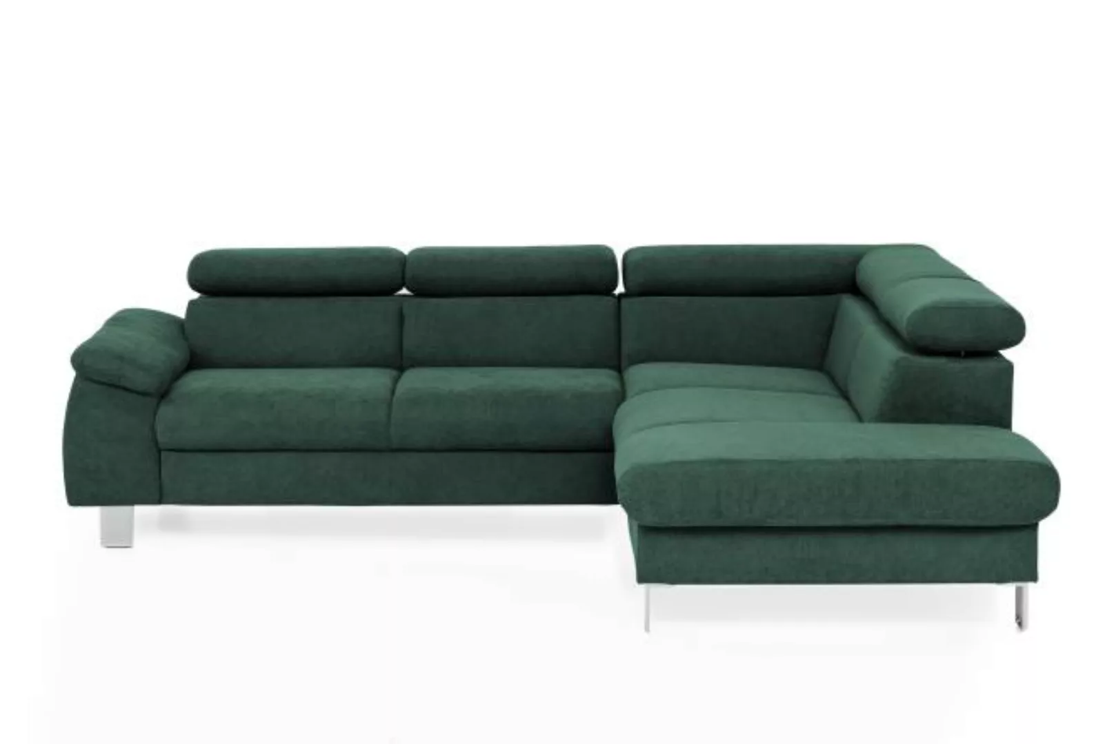 Ecksofa mit Schlaffunktion und Bettkasten Grün 207 x 249 cm MICKY günstig online kaufen