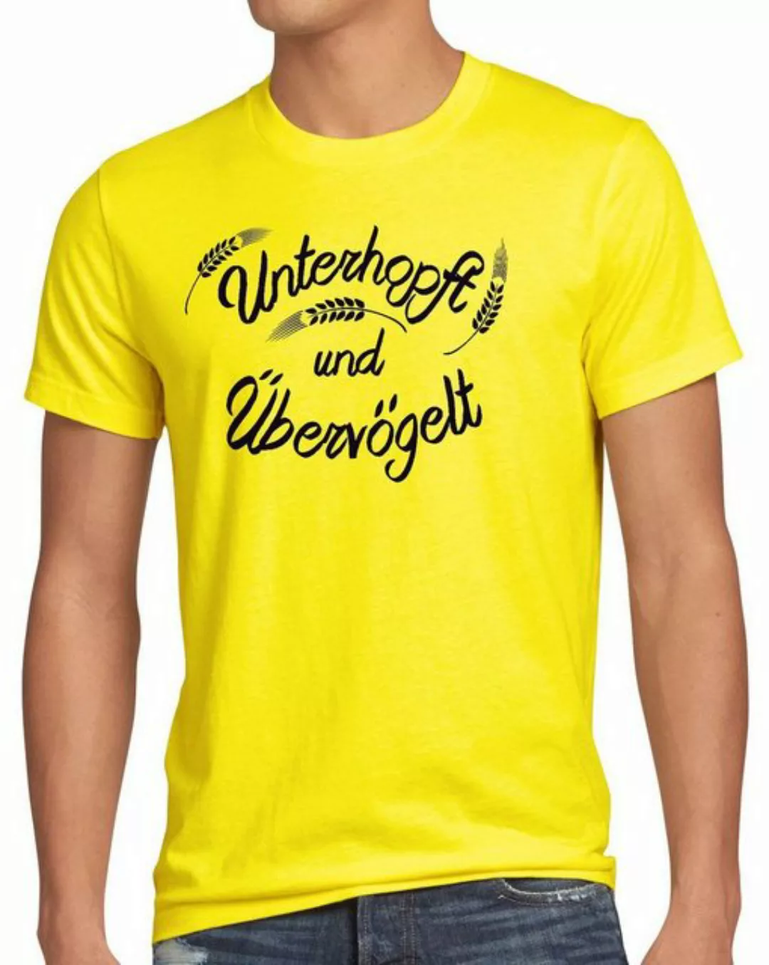 style3 Print-Shirt Herren T-Shirt Unterhopft Übervögelt Kult Shirt Funshirt günstig online kaufen
