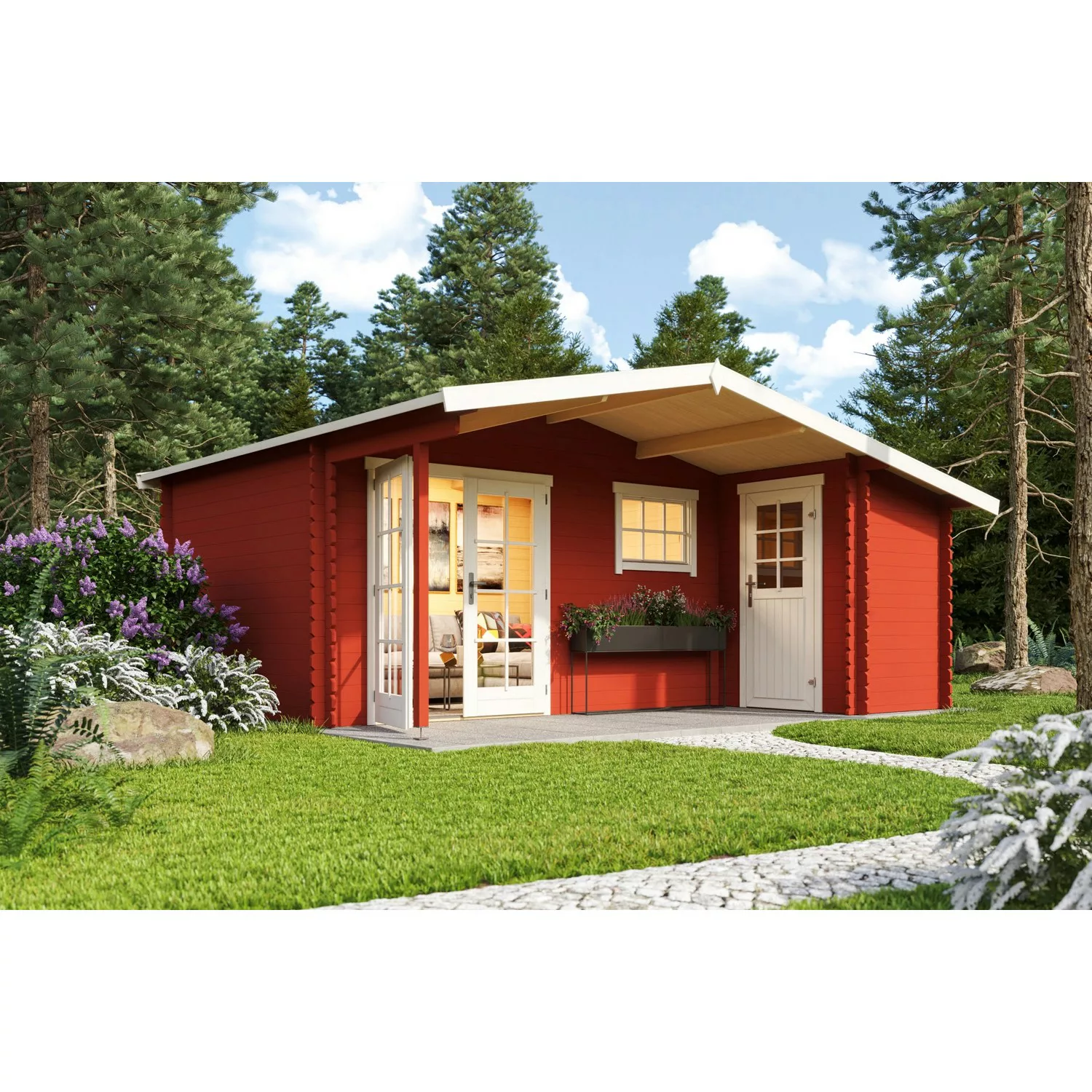 Lasita Maja Gartenhaus Little Rock Gletschergrün 510 cm x 430 cm günstig online kaufen