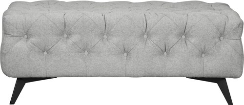 Leonique Polsterhocker "Amaury", Chesterfield-Optik, Breite 120cm, Fußfarbe günstig online kaufen