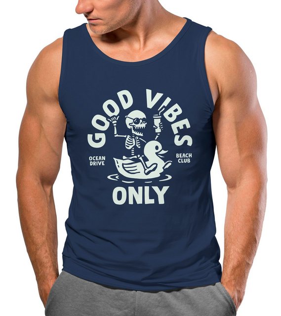 Neverless Tanktop Herren Tank-Top Good Vibes Only Quietsche-Ente Motivprint günstig online kaufen