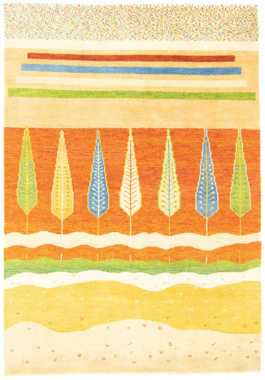 morgenland Teppich »Designer Teppich handgewebt orange«, rechteckig, Viskos günstig online kaufen